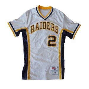 Ripon Athletic Vintage Raiders #2 Jersey White / Yellow / Black Women's Small (S